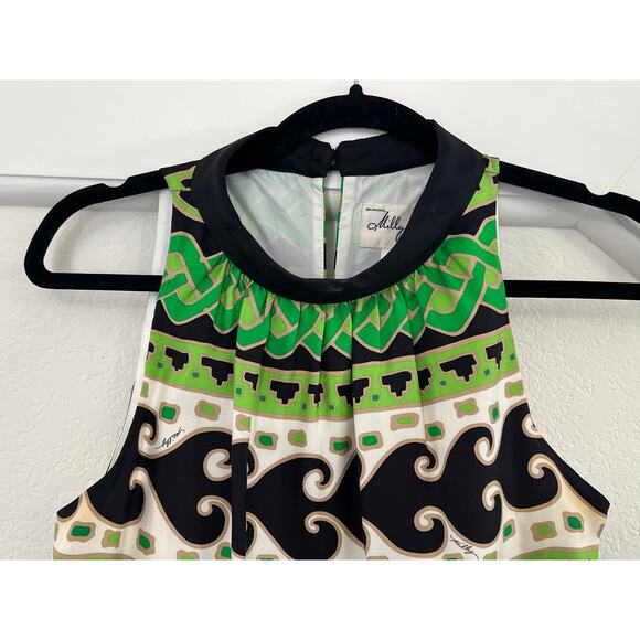 Milly New York Geometric Chain Pattern Shift Mini Dress Size 4 Chic Event - Picture 6 of 16